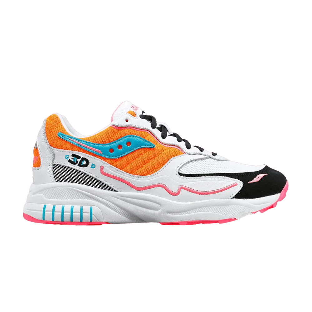 Кроссовки Saucony 3D Grid Hurricane 'White Orange'