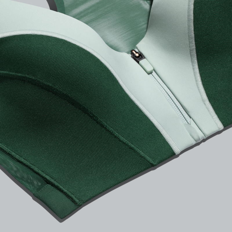 Спортивный топ adidas Ivy Park Medium Support Zip Bra Green Tint/Dark Green