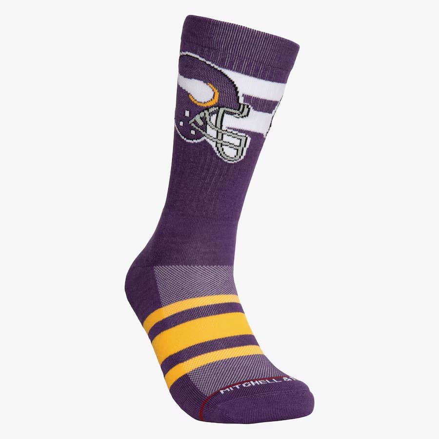 Спортивные носки Mitchell & Ness Minnesota Vikings Lateral Crew Socks