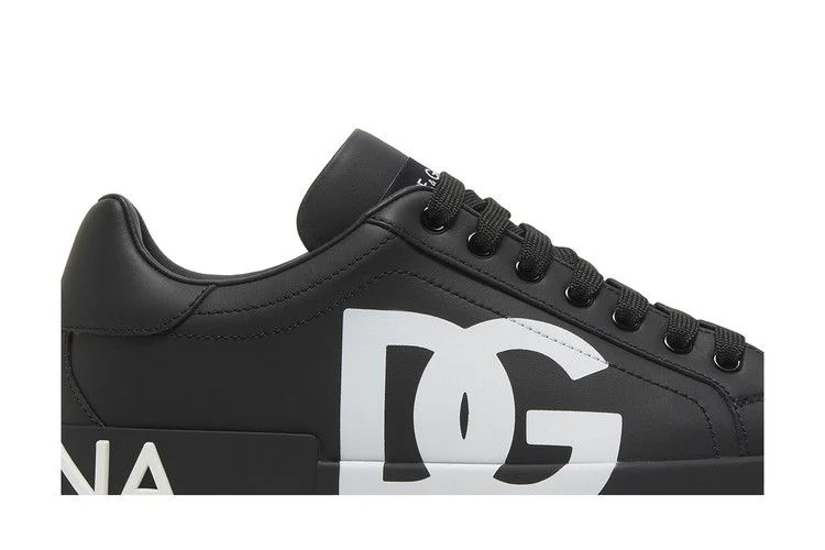 Кроссовки Dolce & Gabbana Portofino Low 'DG Logo Print - Black White'