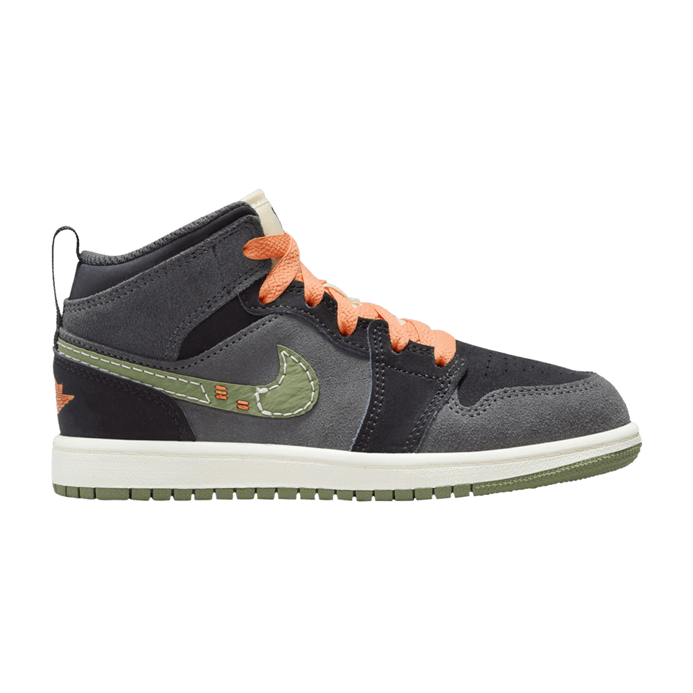 Кроссовки Air Jordan 1 Mid SE Craft PS 'Anthracite Light Olive'