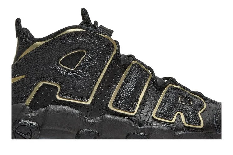 Кроссовки Nike Air More Uptempo GS 'Black Metallic Gold Star'