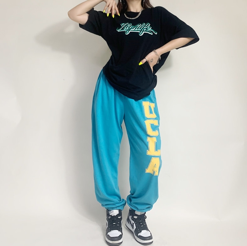 Спортивные брюки 2021 UCLA Hip-hop Style Sweatpants White/Blue