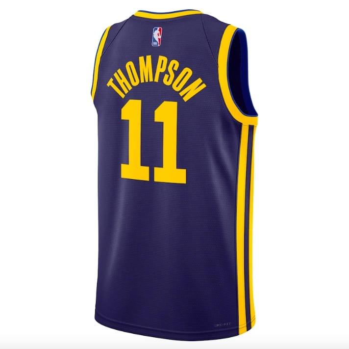 Баскетбольная джерси 2022-23 Golden State Warriors #11 Klay Thompson Jordan Statement Navy Jersey