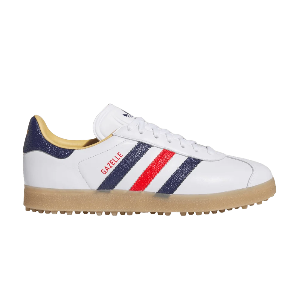 Krossovki-adidas-Gazelle-Leather-Spikeless-Golf-Cloud-White-Dark-Blue-Red