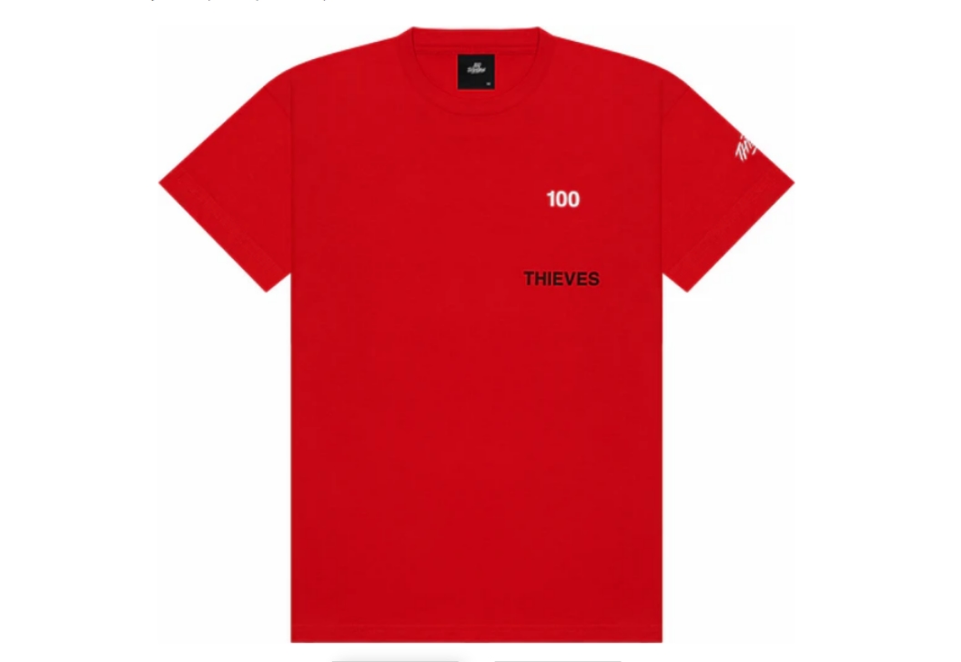 Футболка 100 Thieves Numbers T-shirt Red