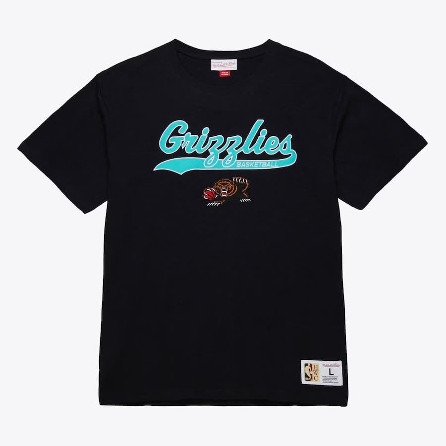 Футболка Mitchell & Ness Black Memphis Grizzlies Vintage Logo Legendary Slub T-Shirt