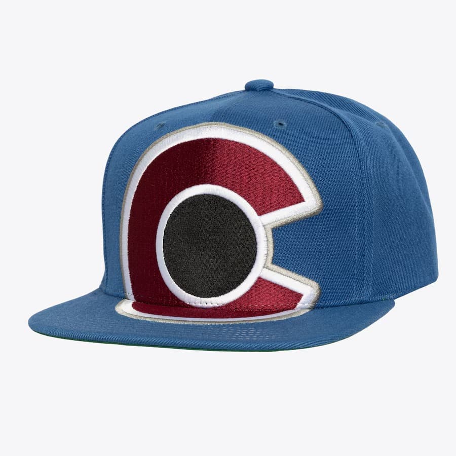 Бейсболка Mitchell & Ness Blue Colorado Avalanche XL Logo Snapback Hat