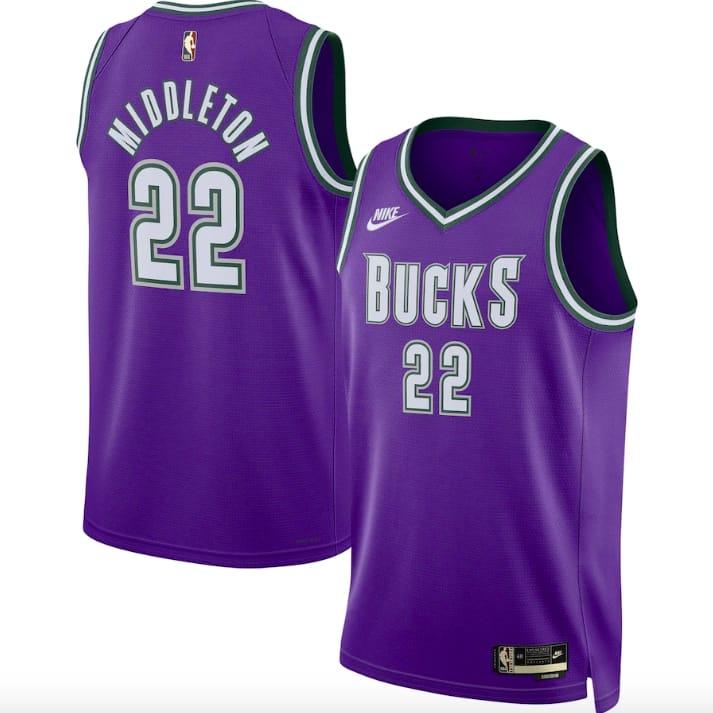2022-23-Milwaukee-Bucks-22-Khris-Middleton-Swingman-Classic-Purple-Jersey-1