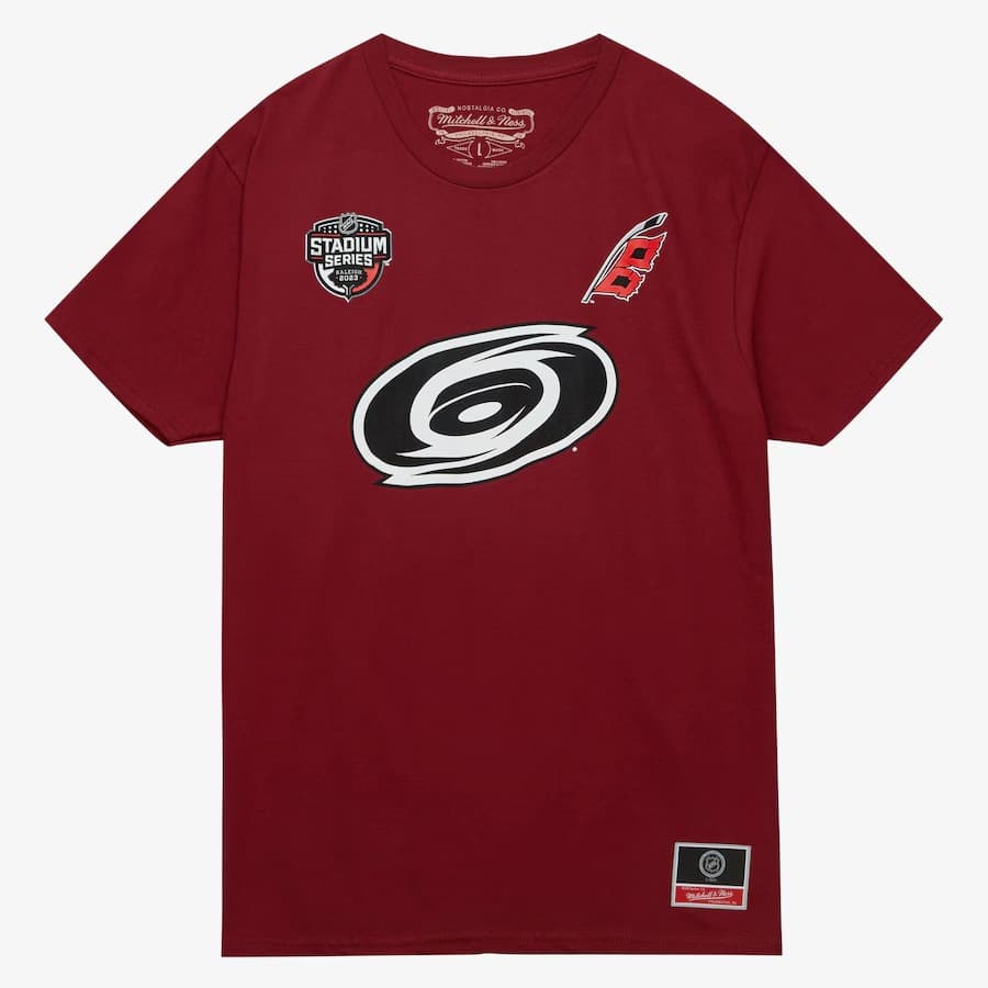 Футболка Mitchell & Ness Red Carolina Hurricanes Team Slogan T-Shirt