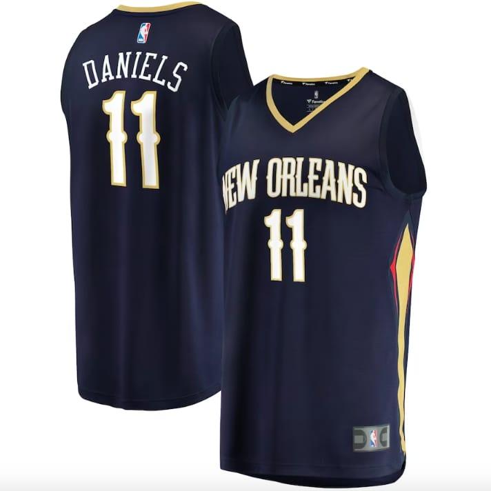 Баскетбольная джерси 2022 NBA Draft First Round Pick New Orleans Pelicans #11 Dyson Daniels Fast Break Icon Navy Jersey
