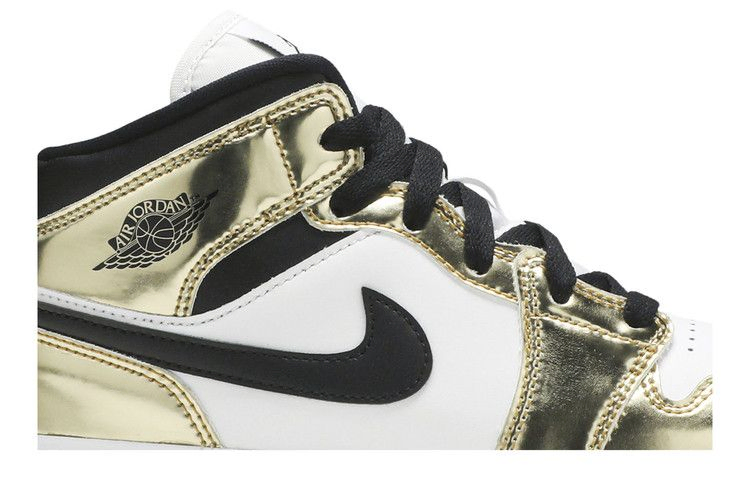 Кроссовки Air Jordan 1 Mid SE PS 'Metallic Gold'