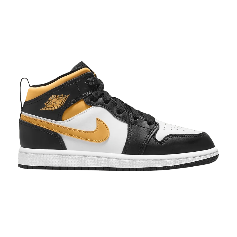 Krossovki-Air-Jordan-1-Mid-PS-Black-University-Gold