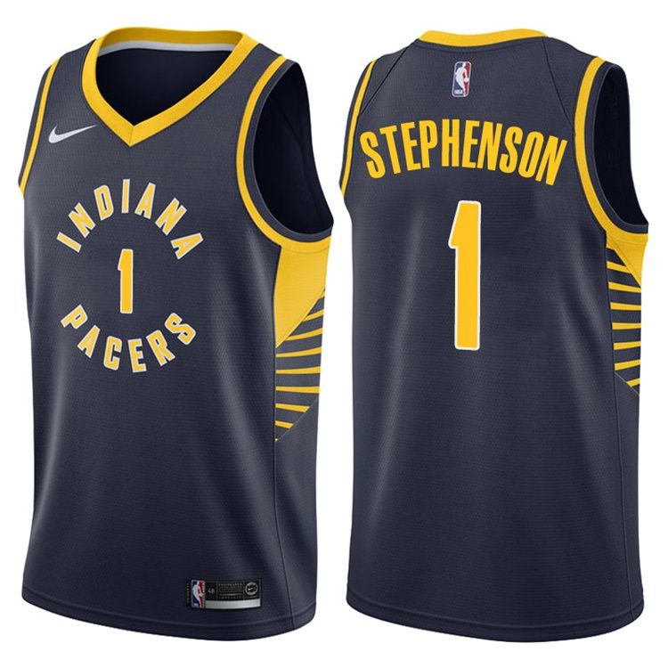 Баскетбольная джерси 2017-18 Lance Stephenson Pacers #1 Icon Navy