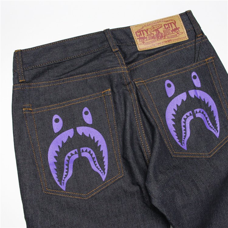 Спортивные штаны Джинсы BAPE с акулой