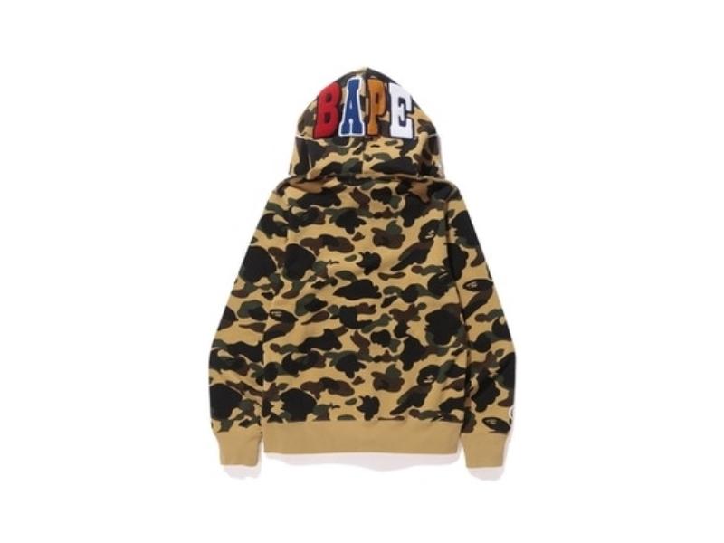Худи BAPE 1st Camo Ape Full Zip Hoodie Yellow