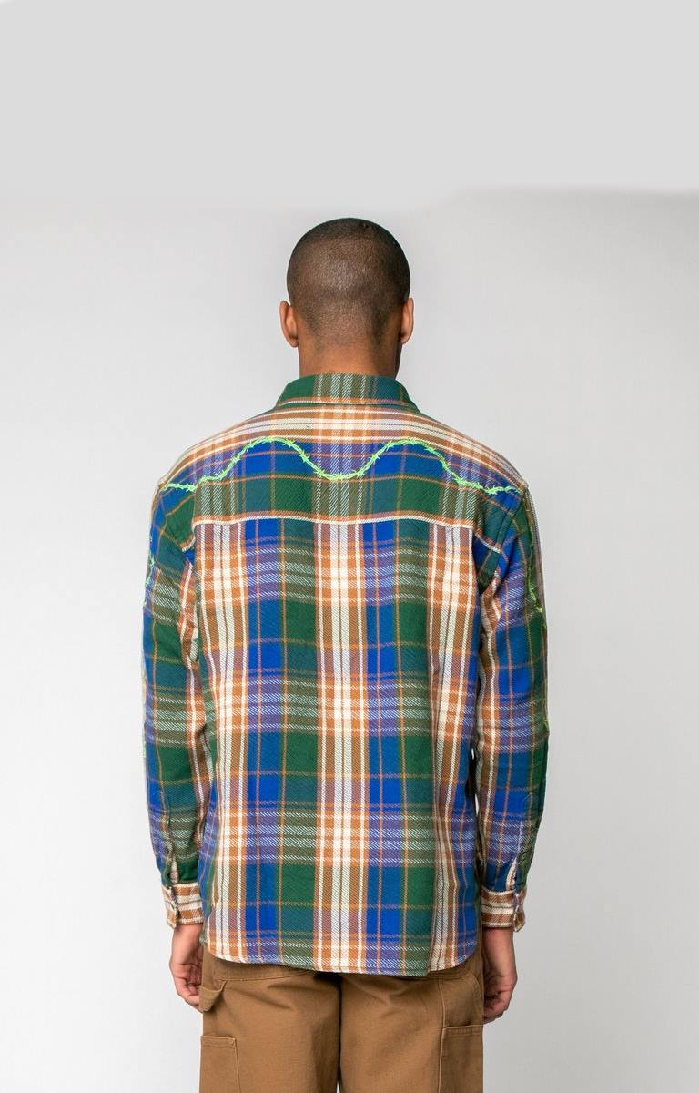 Рубашка Awake Heavyweight Barbed Wire Flannel Green