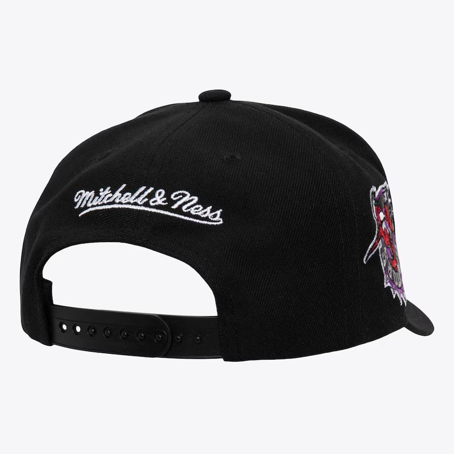 Бейсболка Mitchell & Ness Black Toronto Raptors Hardwood Classics Upside Pro Snapback Hat