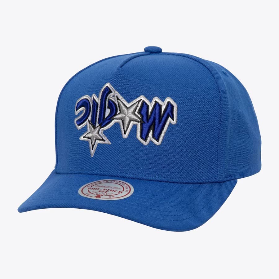 Бейсболка Mitchell & Ness Blue Orlando Magic Hardwood Classics Upside Pro Snapback Hat