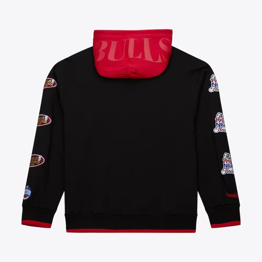 Худи Mitchell & Ness Black Chicago Bulls Team OG 3.0 Vintage Fleece Pullover Hoodie