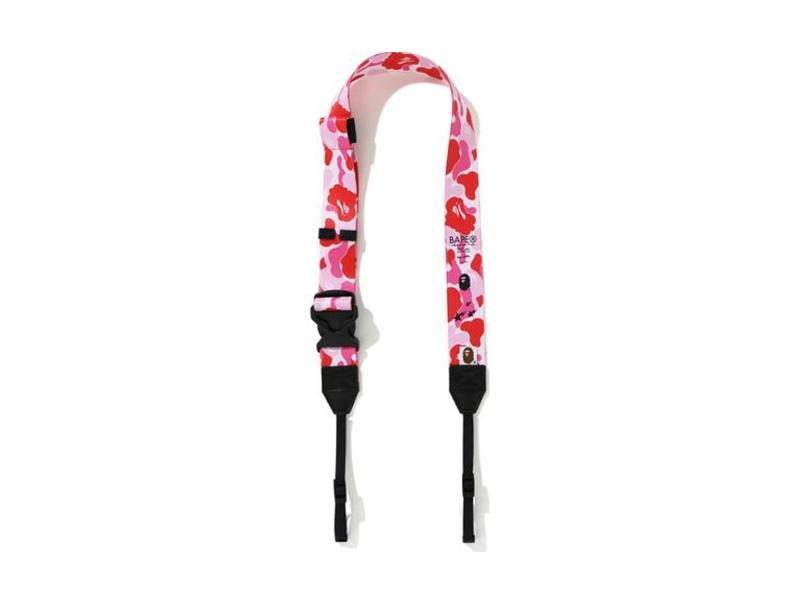 Ремень для камеры BAPE A Bathing APE ABC Camo Camera Wide Strap Pink
