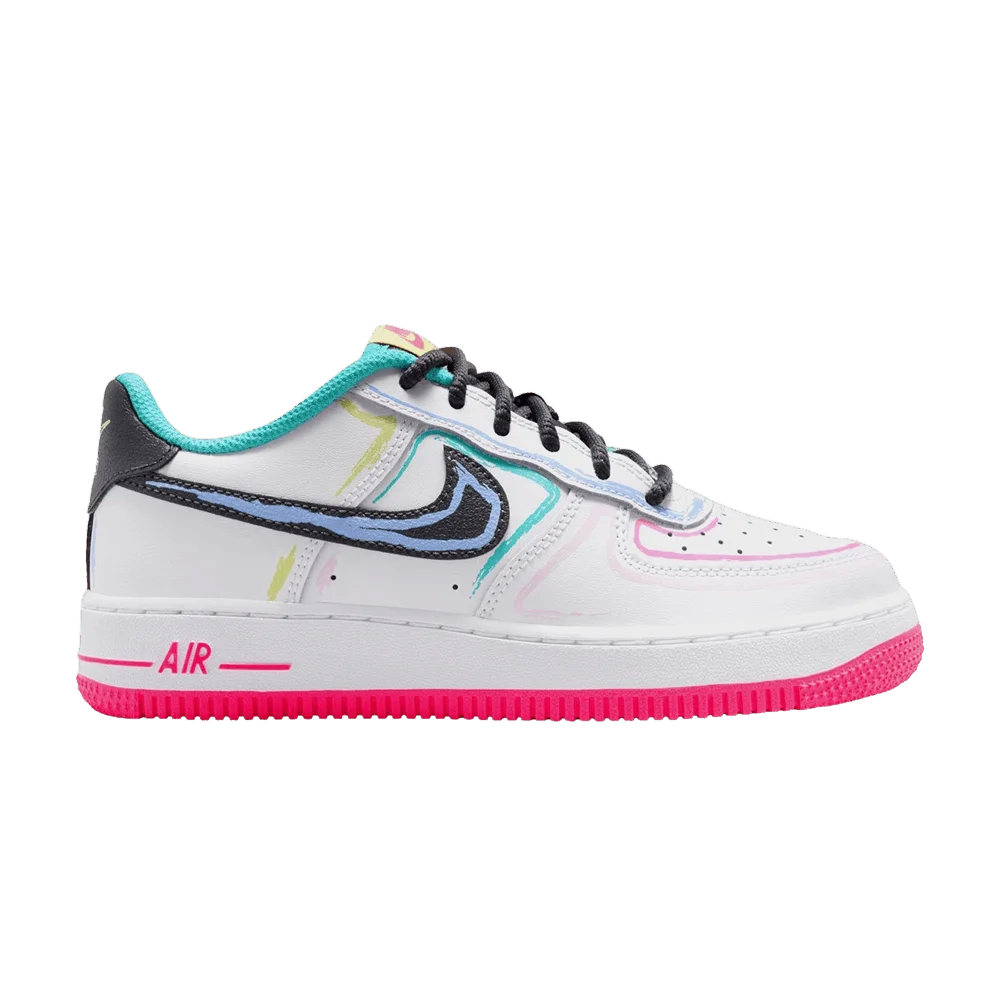 Krossovki-Nike-Air-Force-1-Low-GS-White-Hyper-Pink-Dusty-Cactus-Anthracite