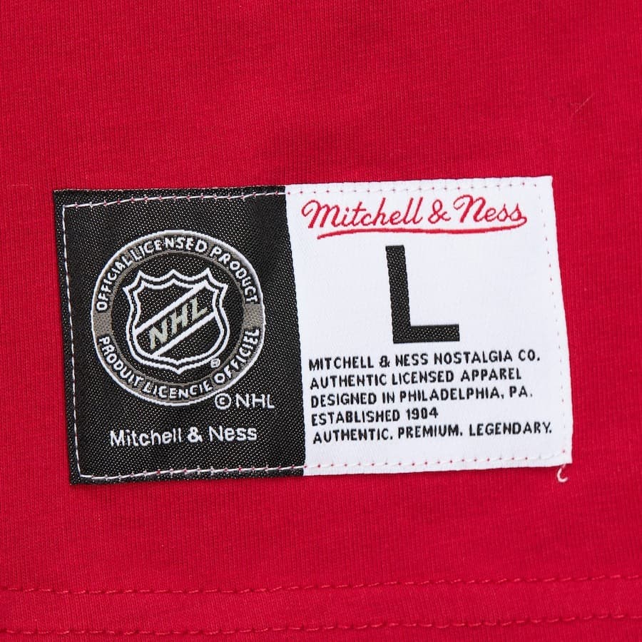 Футболка Mitchell & Ness Red Chicago Blackhawks Jacquard Ringer T-Shirt