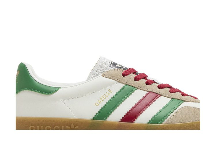 Кроссовки Adidas x Gucci Gazelle 'White Green Red'