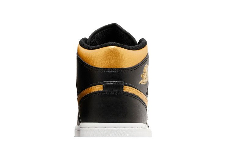 Кроссовки Air Jordan 1 Mid 'Black Metallic Gold'