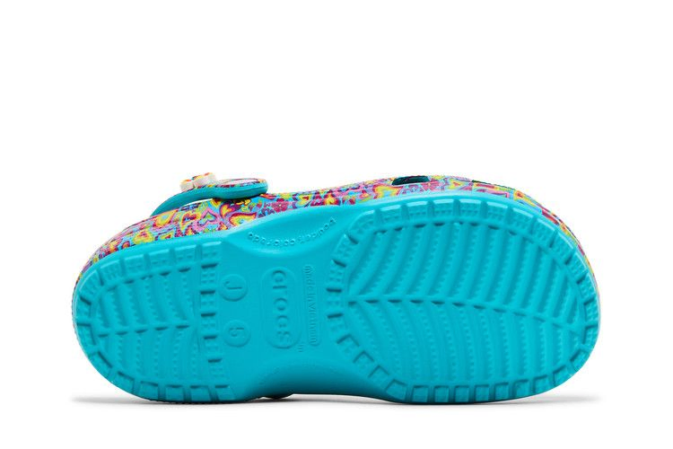 Кроссовки Crocs Lisa Frank x Classic Clog Kids 'Digital Aqua Multi Hearts'