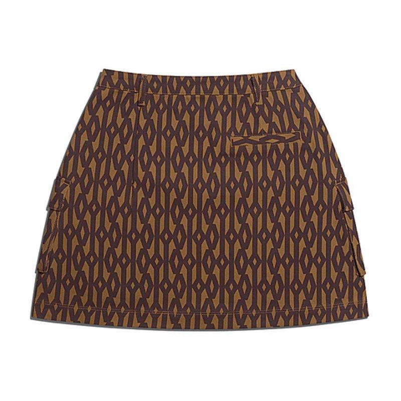 Юбка adidas Ivy Park Monogram Skirt (Plus Size) Wild Brown/Night Red