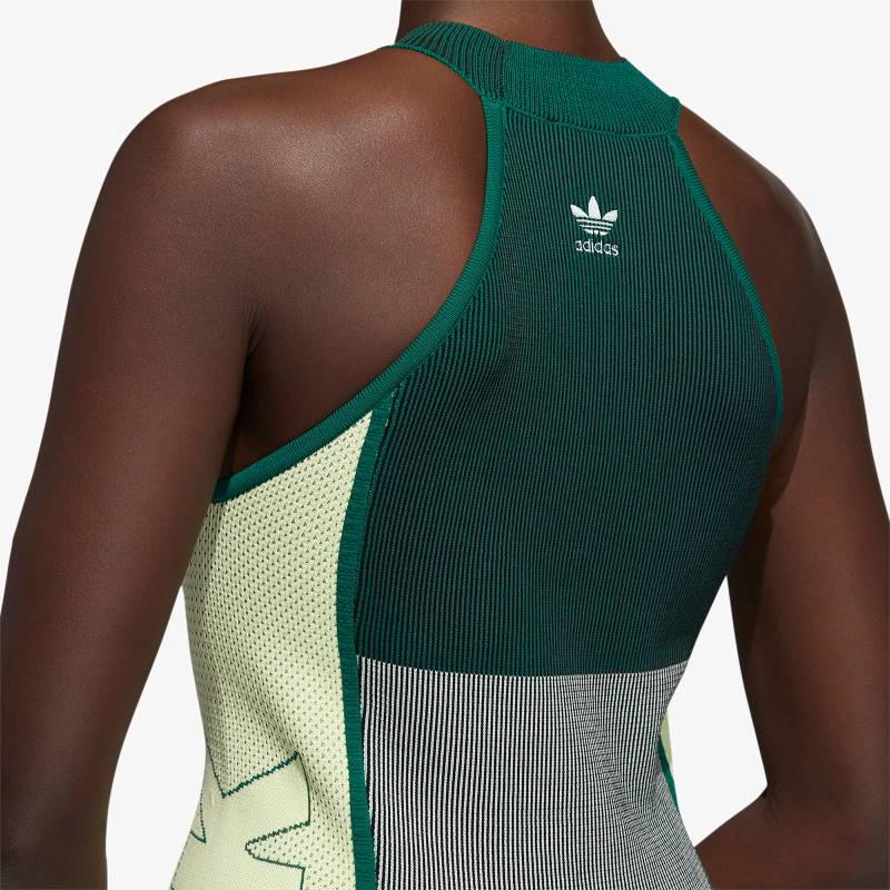 Платье adidas Ivy Park Knit Logo Dress Dark Green/Green Tint/Yellow Tint