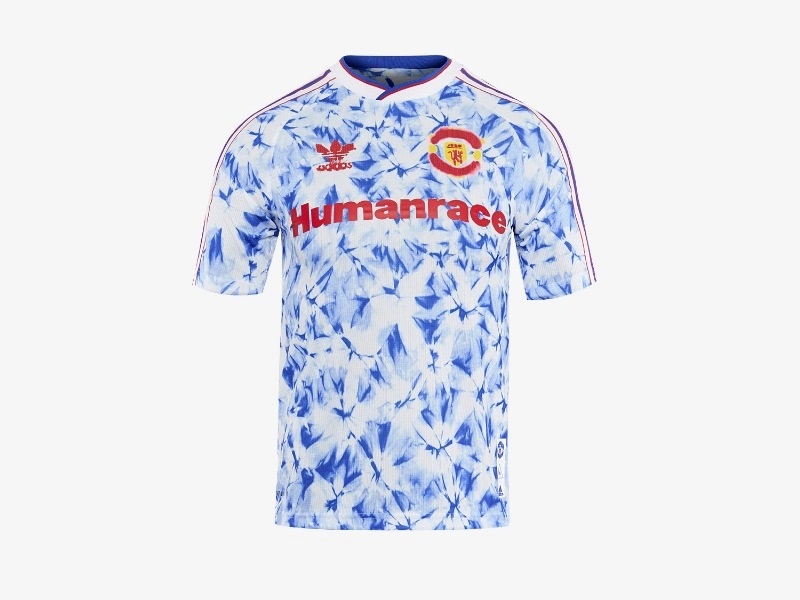 Баскетбольная футболка adidas Manchester United Human Race Kids Jersey White/Bold Blue