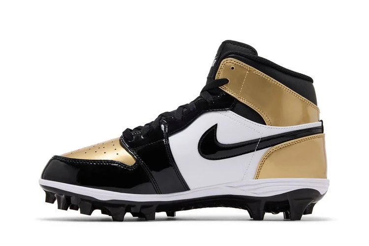Кроссовки Air Jordan 1 Mid TD Cleat 'Gold Toe'
