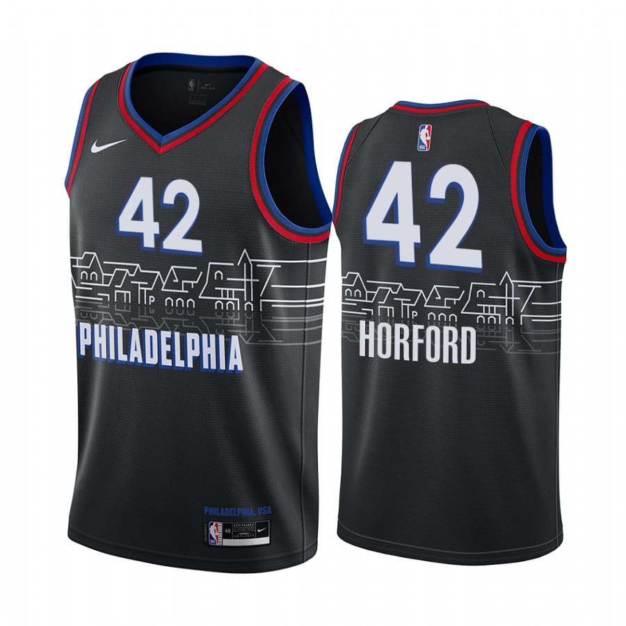 Баскетбольная джерси 2020-21 Philadelphia 76ers #42 Al Horford City Edition Black Swingman Jersey