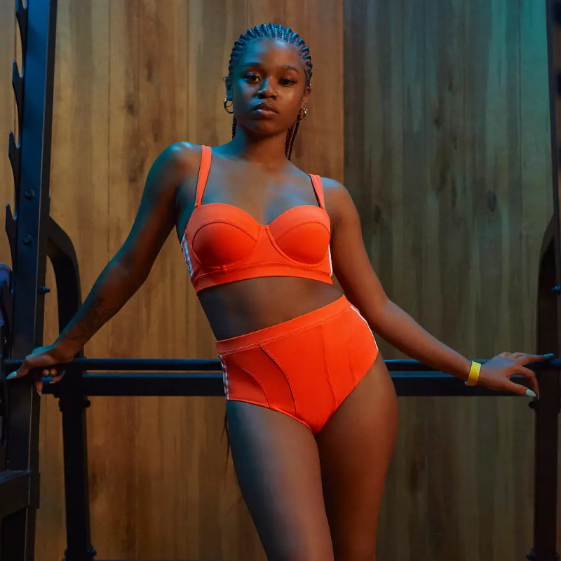 Спортивный купальник adidas Ivy Park Corset Bikini Top Solar Orange