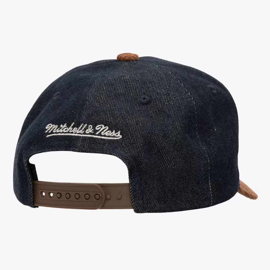 Бейсболка Mitchell & Ness Denim Brown New York Yankees Corduroy Cooperstown Collection D-Stressed Pro Snapback Hat
