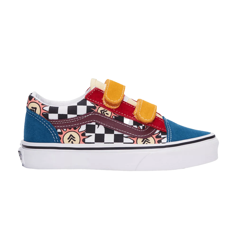 Krossovki-Parks-Project-x-Vans-Old-Skool-V-Kids-Capsule-Collection-Multi-Color-Checkerboard