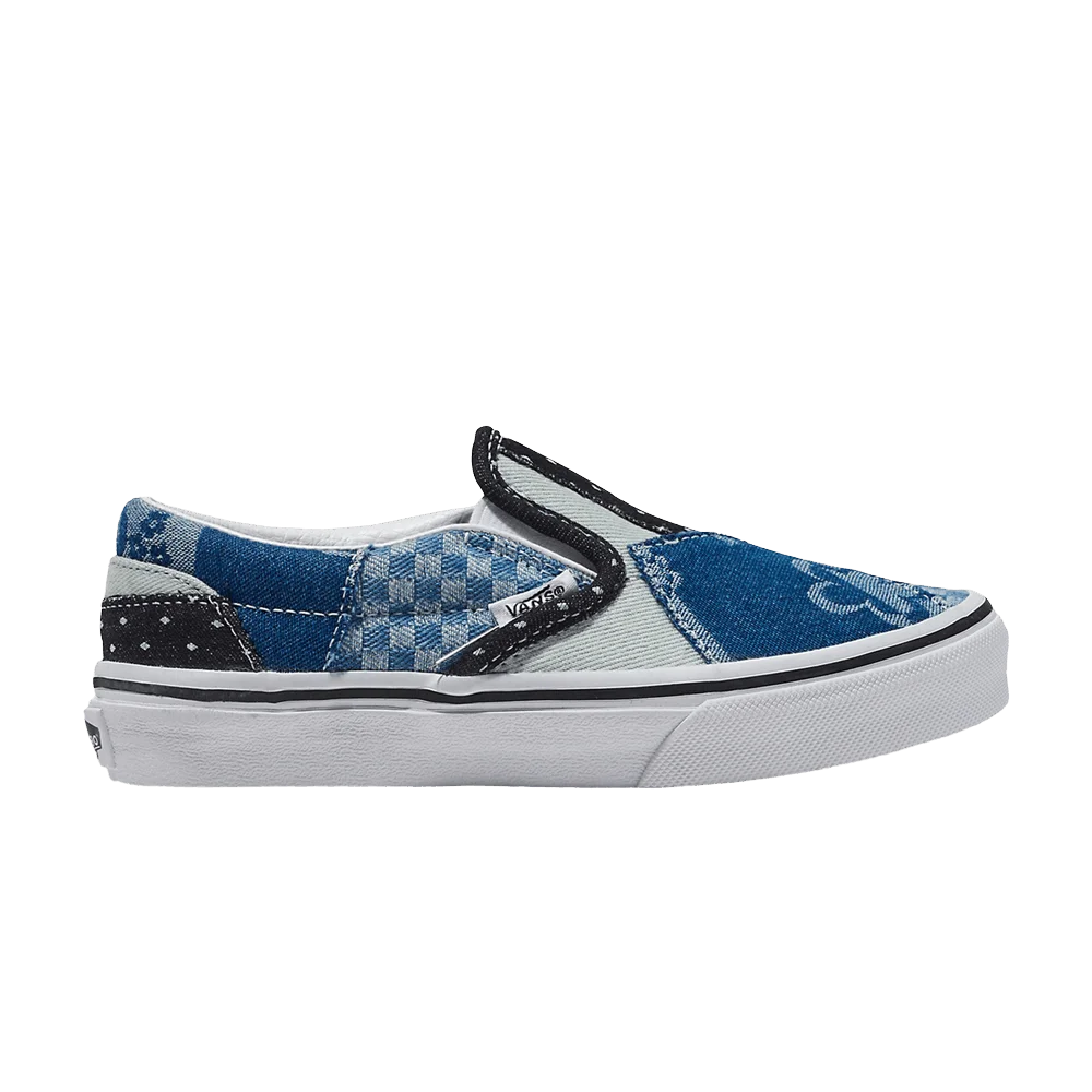 Krossovki-Vans-Classic-Slip-On-Kids-Denim-Patchwork