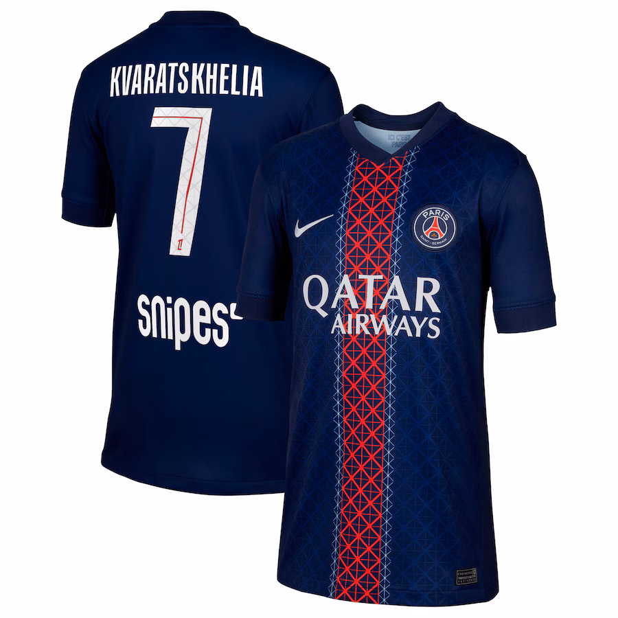 Детская Футбольная форма PSG Nike Home Stadium Shirt 2025-26 - Kvaratskhelia 7