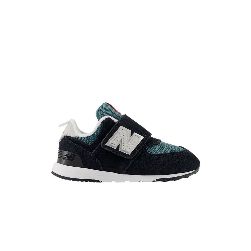 Кроссовки New Balance 574 New-B Hook & Loop Toddler 'Black New Spruce'