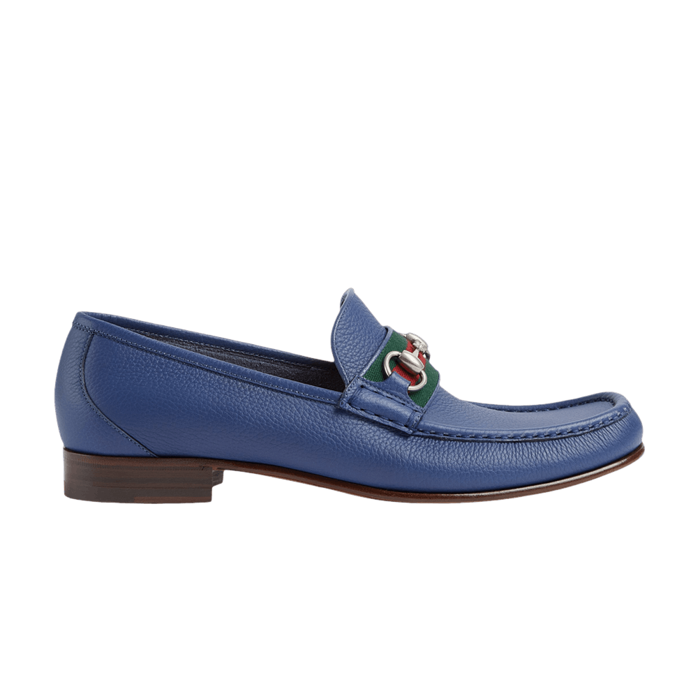 Кроссовки Gucci Web Stripe Horsebit Loafer 'Washed Indigo'