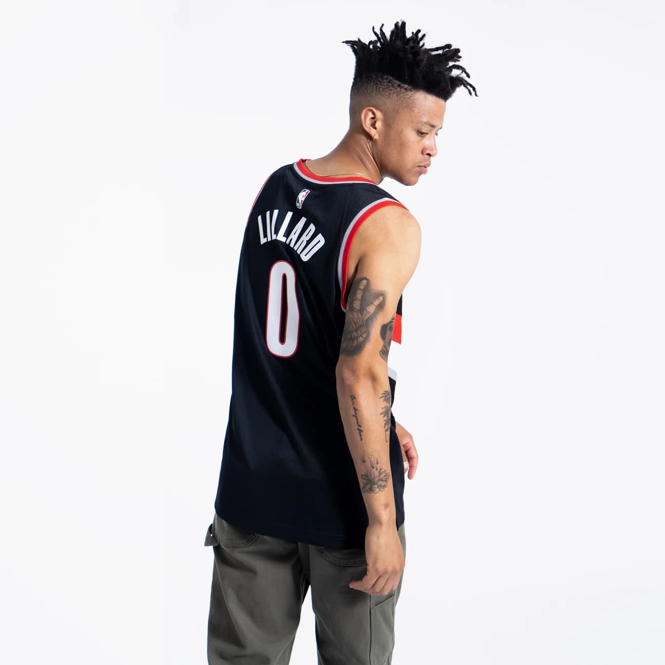 Баскетбольная джерси 2023-24 Portland Trail Blazers Damian Lillard #0 Swingman Icon Edition Black Jersey
