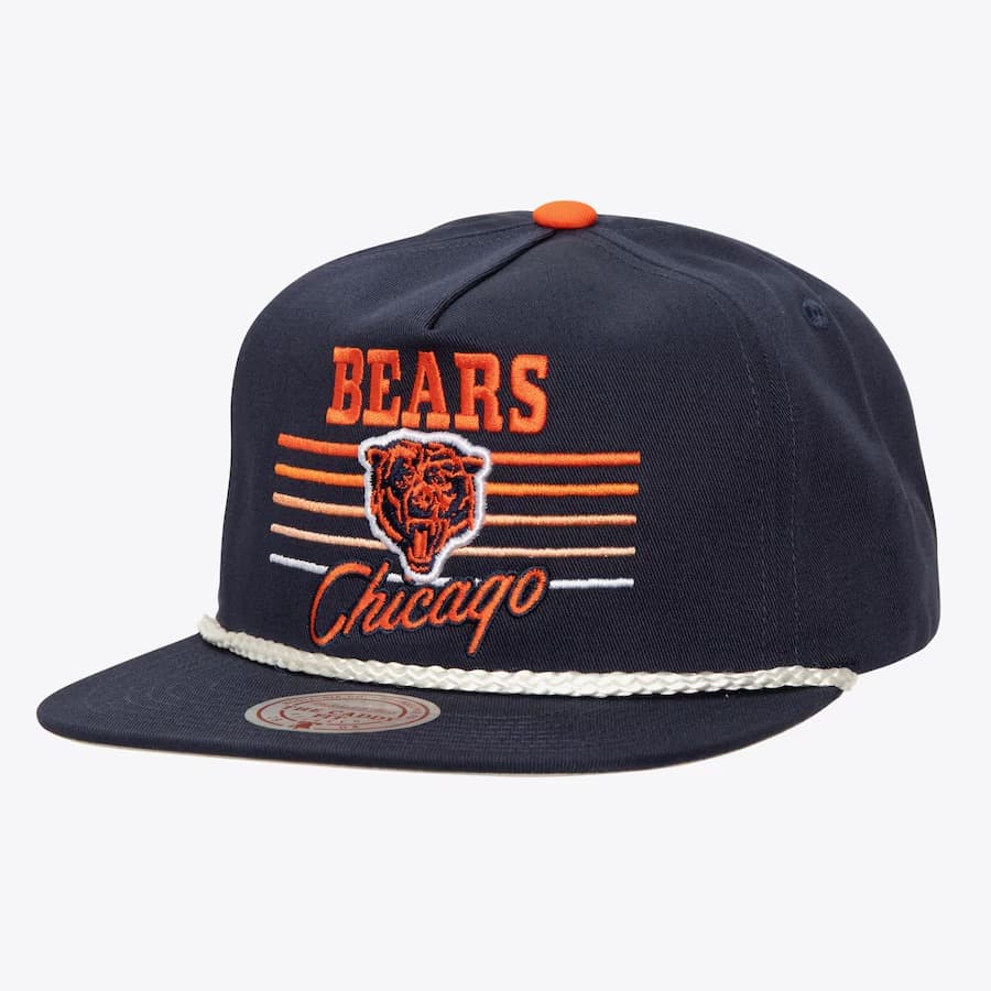 Бейсболка Mitchell & Ness Navy Chicago Bears Radiant Lines Deadstock Snapback Hat