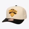 Mitchell-Ness-Cream-New-York-Knicks-Overspray-Pro-Crown-Snapback-Hat-100x100