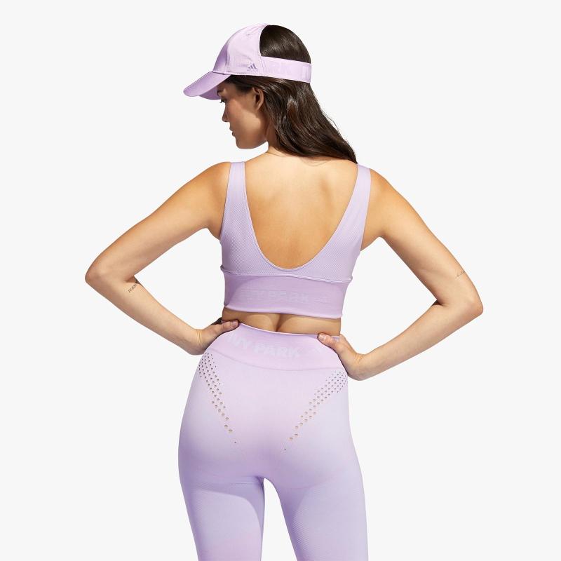 Спортивный топ adidas Ivy Park Knit Scoop Bra Dust Purple/Purple Glow