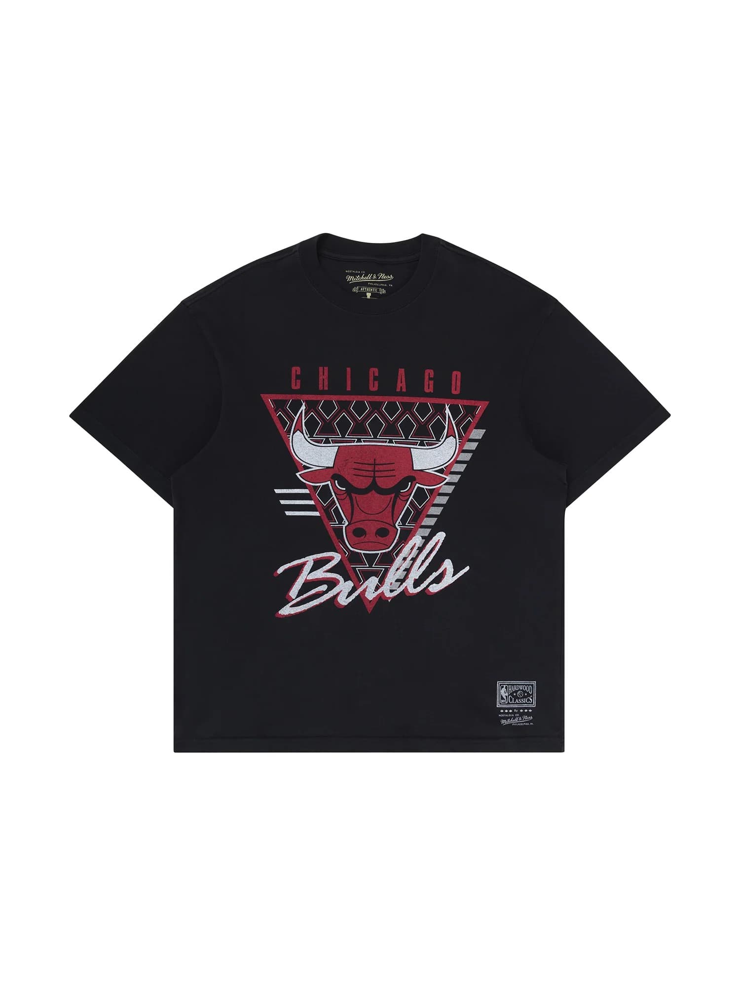 Футболка Mitchell & Ness Chicago Bulls Tri Logo Vintage T-Shirt