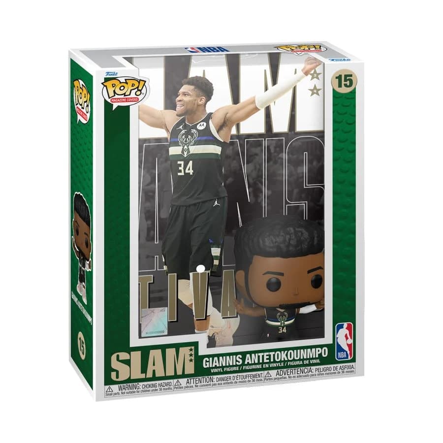 Коллекционная фигурка Funko Giannis Antetokounmpo Milwaukee Bucks Slam Magazine Cover NBA Pop Vinyl