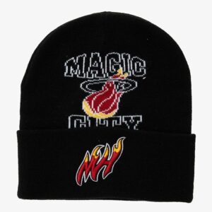 Mitchell-Ness-Black-Miami-Heat-Hardwood-Classics-Team-Origins-Cuffed-Knit-Hat-300x300