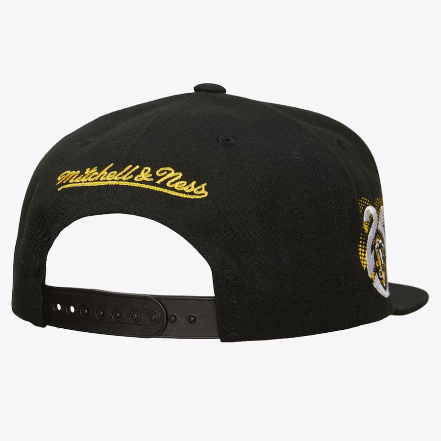 Бейсболка Mitchell & Ness Black Pittsburgh Penguins Big Face 7.0 Vintage Snapback Hat